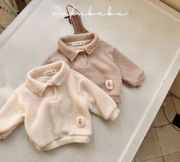 1 <b>Valubebe上衣</b>Spring 달콩 니트 카라티 60-90cm