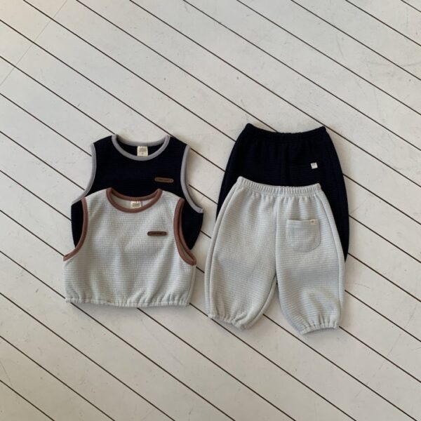 1 <b>|BABY| Bebeholic套裝</b>Spring 소보루 조끼set 3-18M