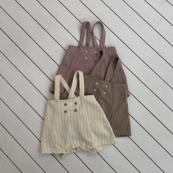 1 <b>|BABY| Bebeholic吊帶褲</b>Spring 스티치 멜빵바지 3-18M