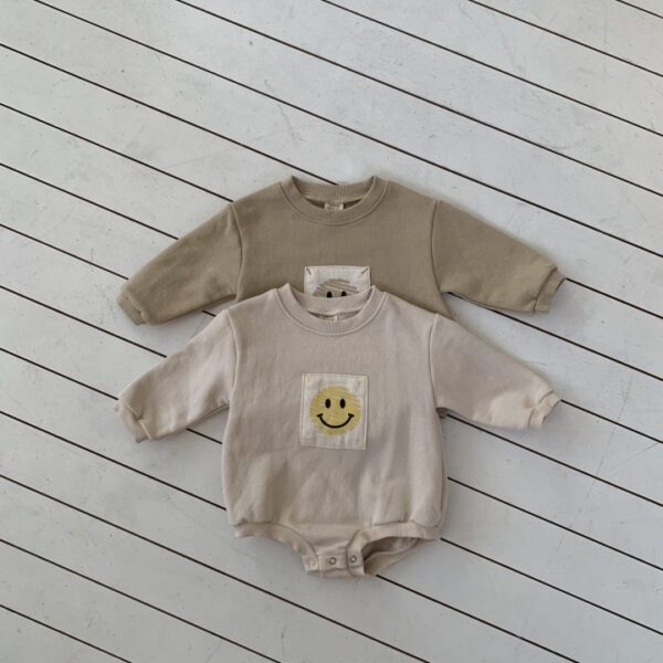 1 <b>|BABY| Bebeholic包屁衣</b>Spring 스마일 패치슈트 3-18M