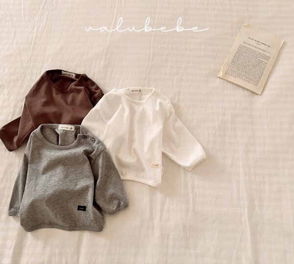 1 <b>Valubebe上衣</b>Spring 데일리 단작 버튼티26 60-90cm