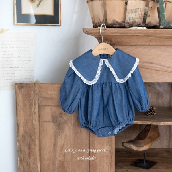 1 <b>|BABY| Mkids包屁衣</b>Spring 로제데님슈트 3-18M