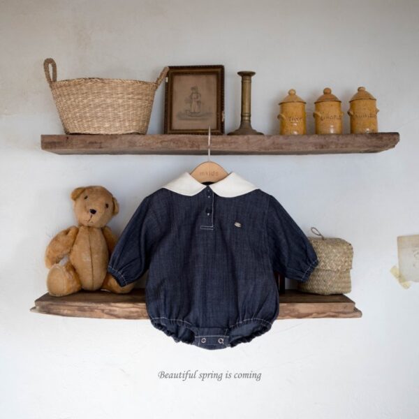 1 <b>|BABY| Mkids包屁衣</b>Spring 빈센트데님슈트 3-18M