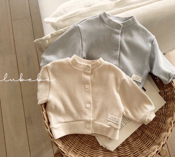 1 <b>Valubebe上衣</b>Spring 도쿄와플 가디건 60-90cm