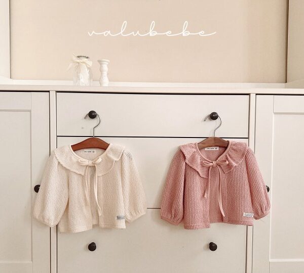 1 <b>Valubebe上衣</b>Spring 로지 리본 가디건 60-90cm