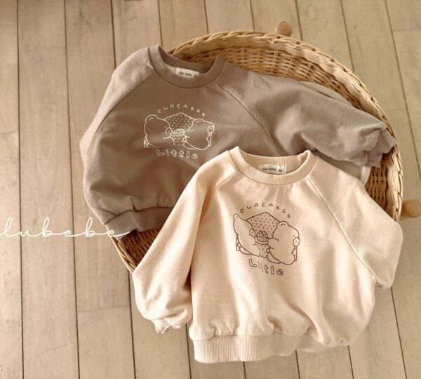 1 <b>Valubebe上衣</b>Spring 컵케잌 맨투맨 60-90cm