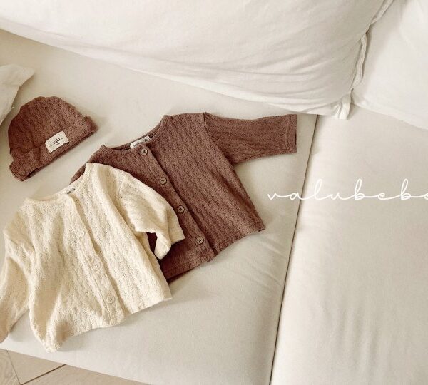 1 <b>Valubebe罩衫</b>Spring 알레 자가드 가디건 60-90cm