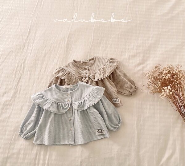 1 <b>Valubebe上衣</b>Spring 클래식 요크 블라우스 60-90cm