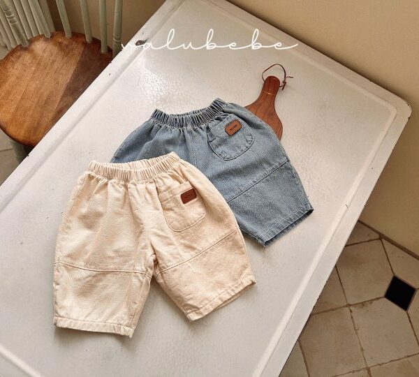 1 <b>Valubebe褲子</b>Spring 절개 방방 데님팬츠 60-90cm