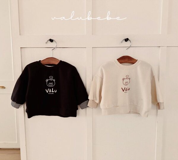 1 <b>Valubebe上衣</b>Spring 요리곰 포인트 맨투맨 60-90cm