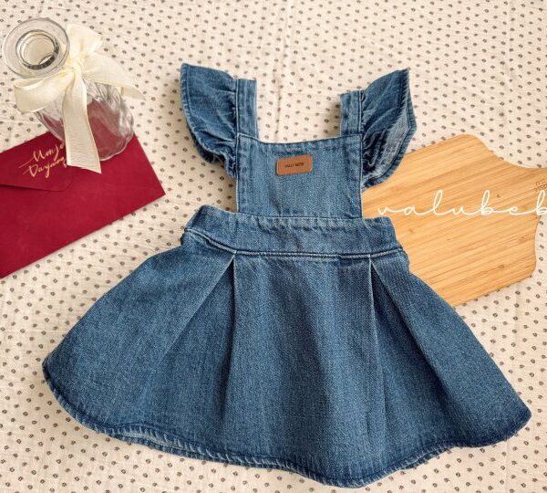 10 <b>Valubebe連身衣</b>Spring 프릴윙 데님 원피스 60-90cm