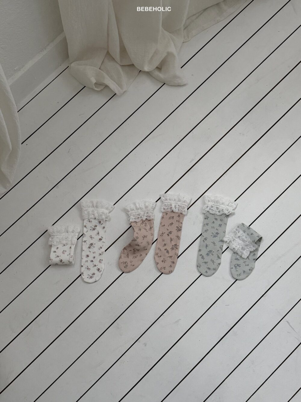 2 <b>|BABY| Bebeholic襪子</b>Spring 엔젤라 니삭스 FREE