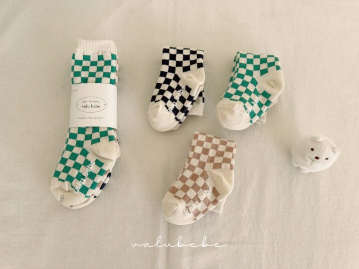 2 <b>Valubebe襪子</b>Spring 체크 보드 삭스(베베용) FREE