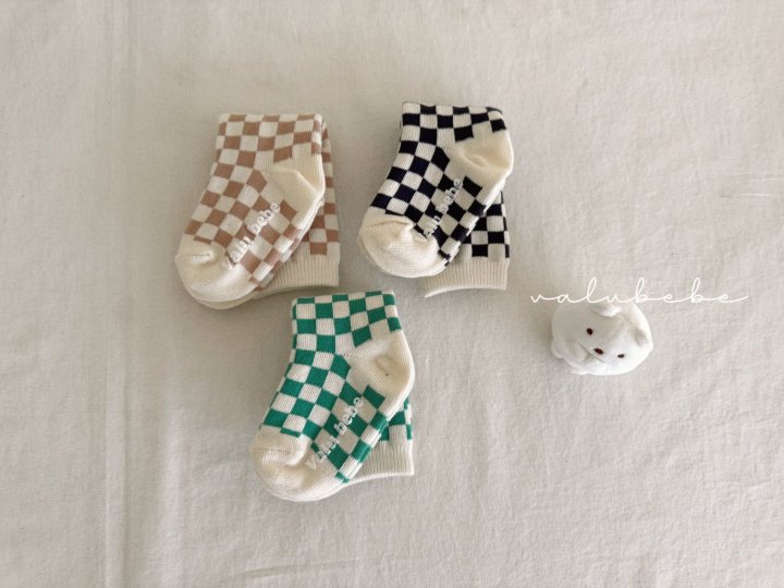 3 <b>Valubebe襪子</b>Spring 체크 보드 삭스(베베용) FREE