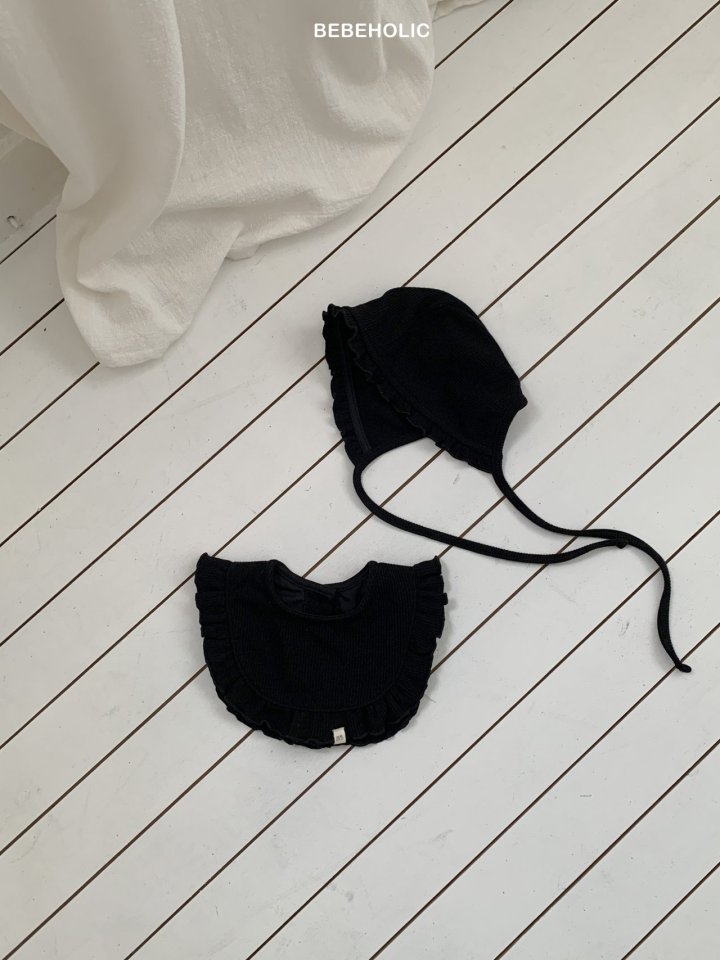 5 <b>|BABY| Bebeholic帽子+圍兜</b>Spring 프릴 보넷세트 FREE