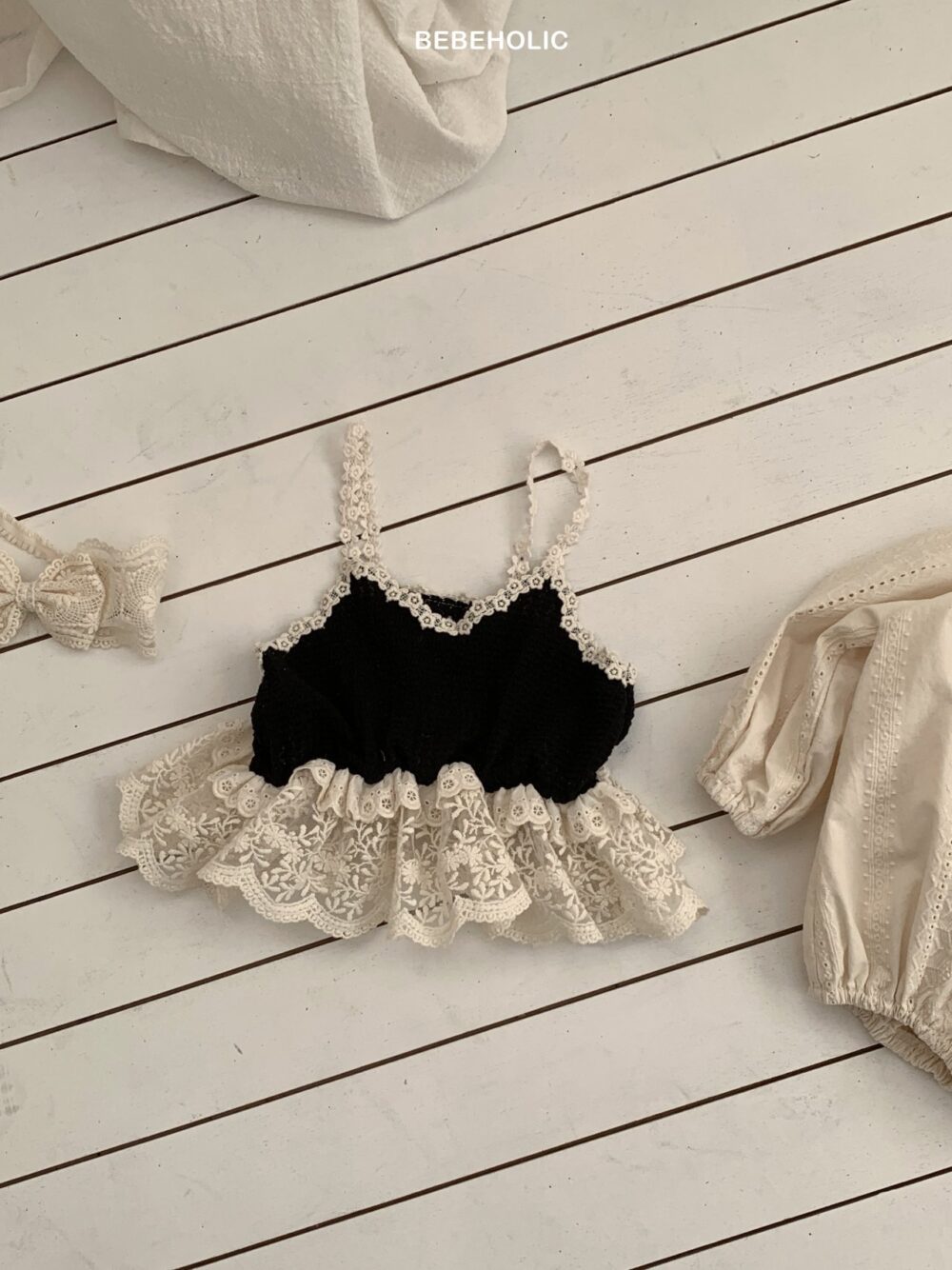 6 <b>|BABY| Bebeholic背心</b>Spring 퐁퐁 뷔스티에 FREE