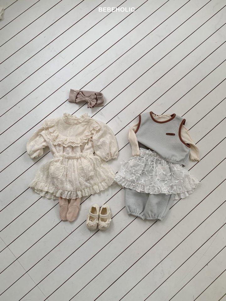 8 <b>|BABY| Bebeholic裙子</b>Spring 프랑 레이어드 스커트 FREE