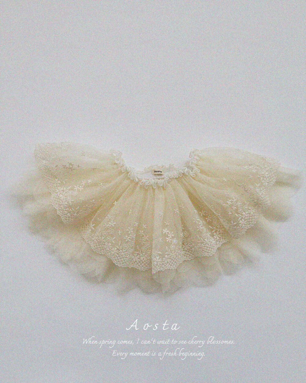 꽃잎샤스커트1 <b>AOSTA裙子</b>Spring 레이스 샤 스커트 FREE