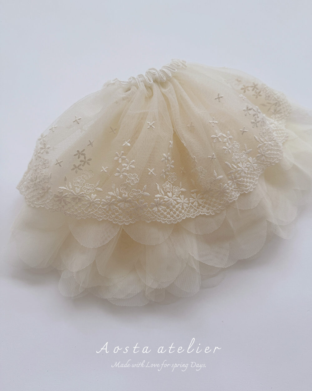 꽃잎샤스커트5 <b>AOSTA裙子</b>Spring 레이스 샤 스커트 FREE