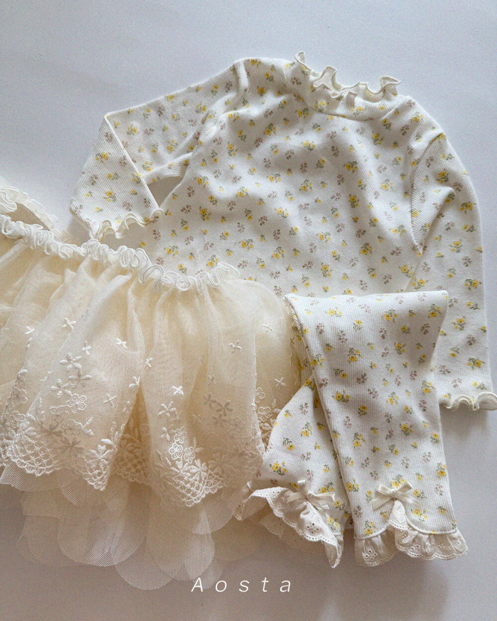 꽃잎샤스커트8 <b>AOSTA裙子</b>Spring 레이스 샤 스커트 FREE