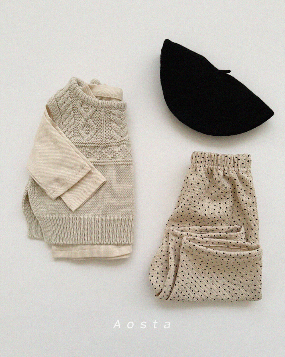 니트베레모 검정3 <b>AOSTA帽子</b>Spring 니트베레모 FREE