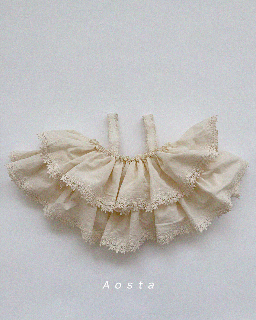 레이스 캉캉블라우스0 <b>AOSTA上衣</b>Spring 레이스 캉캉블라우스 FREE