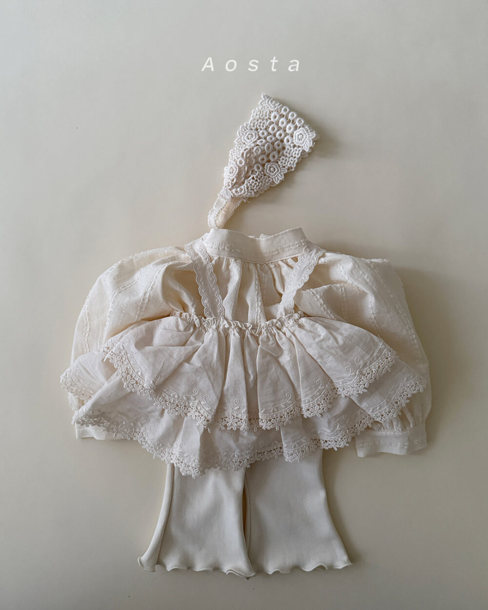 레이스 캉캉블라우스12 <b>AOSTA上衣</b>Spring 레이스 캉캉블라우스 FREE