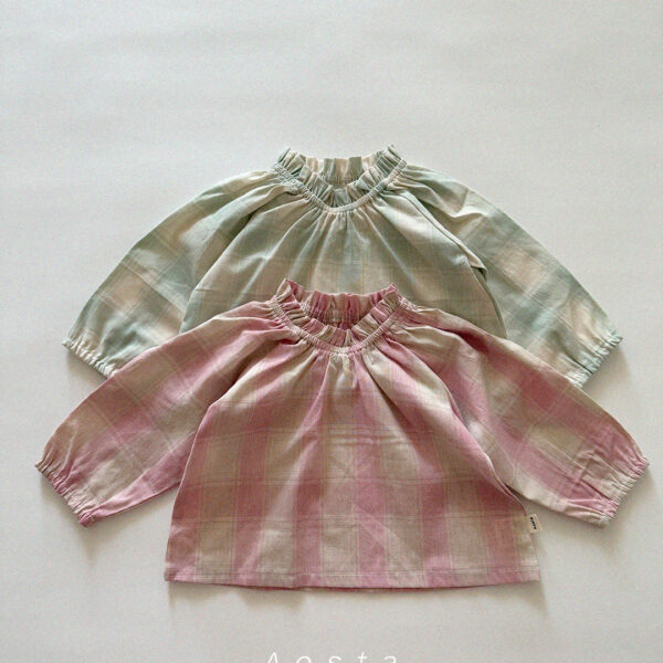 르체크블라우스 1 <b>AOSTA上衣</b>Spring 르체크블라우스 60-115CM