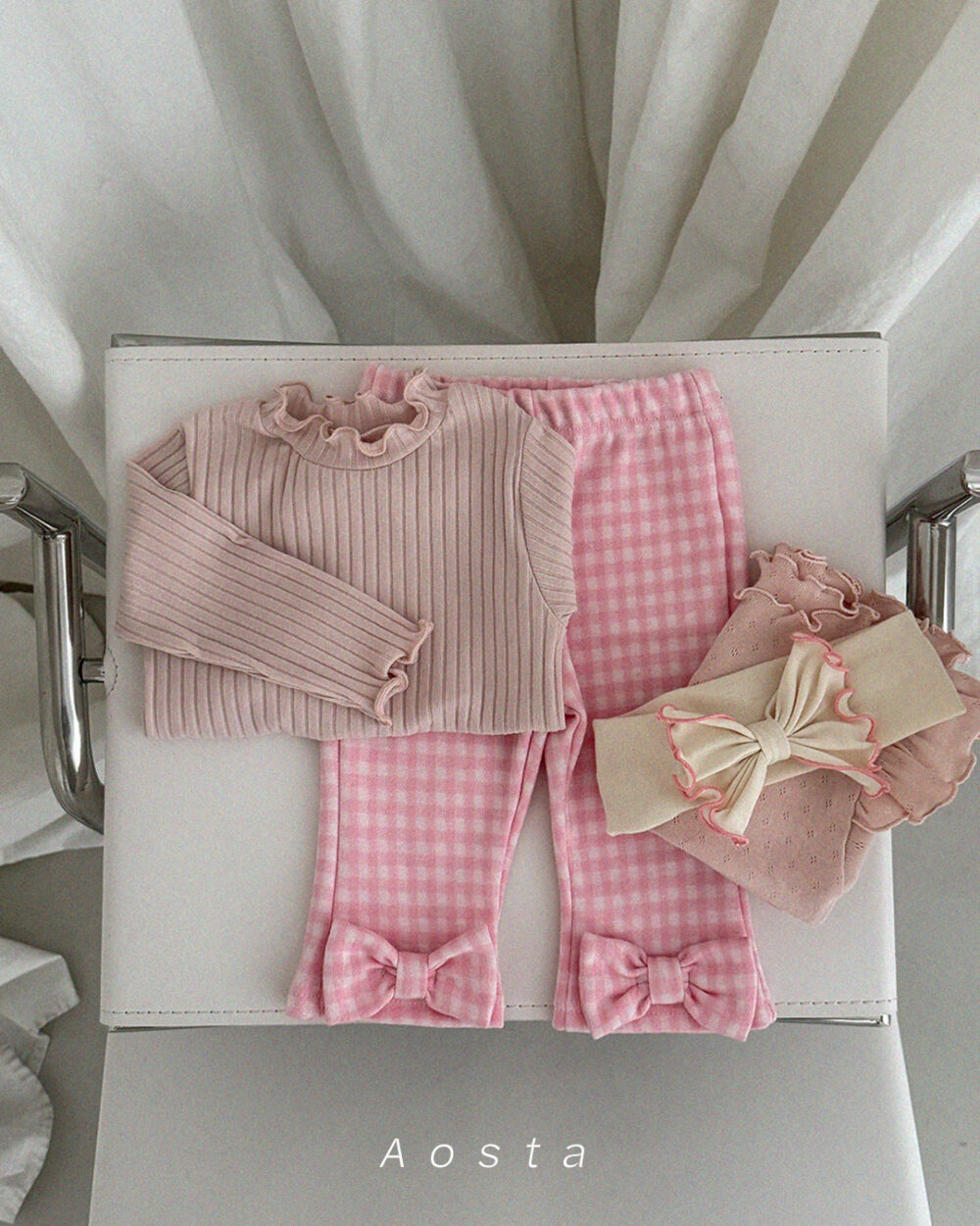 리본헤어밴드 핑크3 <b>AOSTA髮飾</b>Spring 리본 헤어밴드 FREE