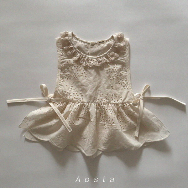 면레이스베스트 1 <b>AOSTA上衣</b>Spring 레이스 코튼 블라우스 FREE