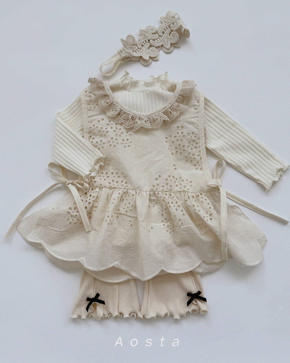 면레이스베스트 10 <b>AOSTA上衣</b>Spring 레이스 코튼 블라우스 FREE