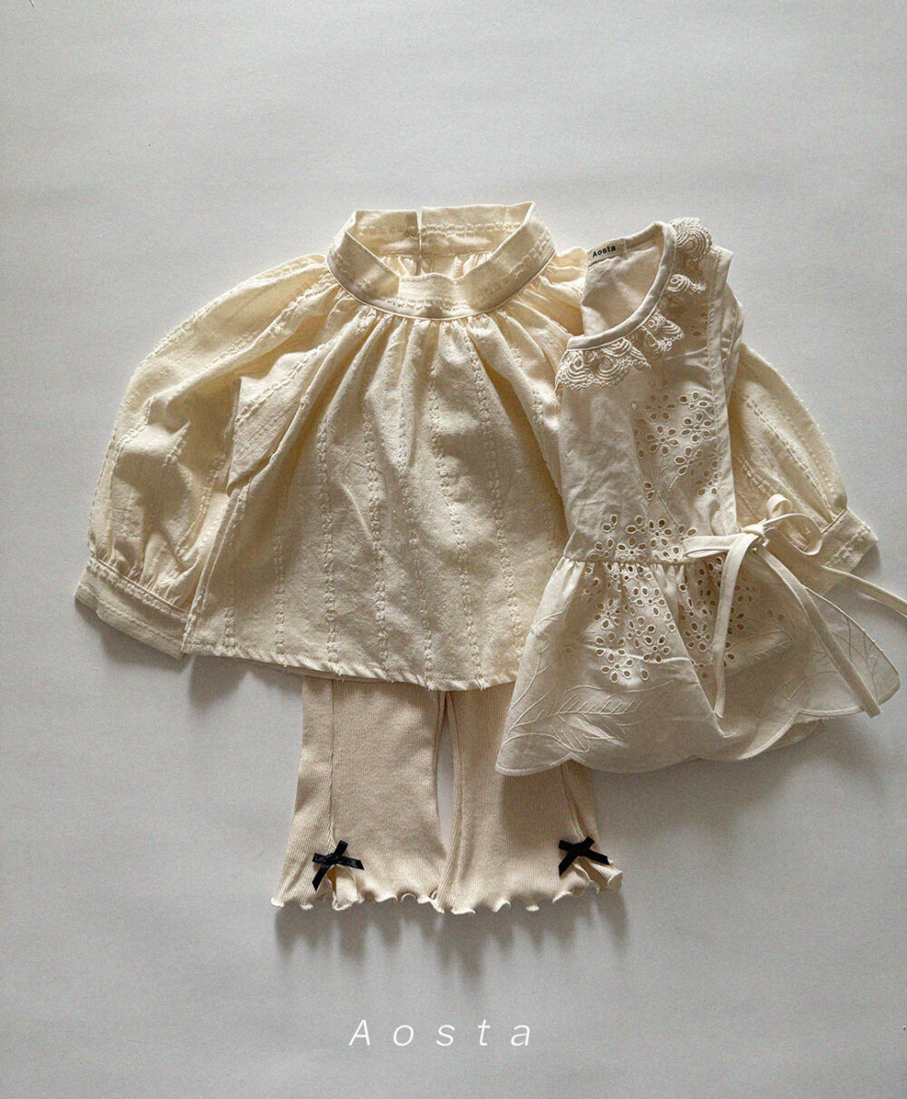 면레이스베스트 12 <b>AOSTA上衣</b>Spring 레이스 코튼 블라우스 FREE