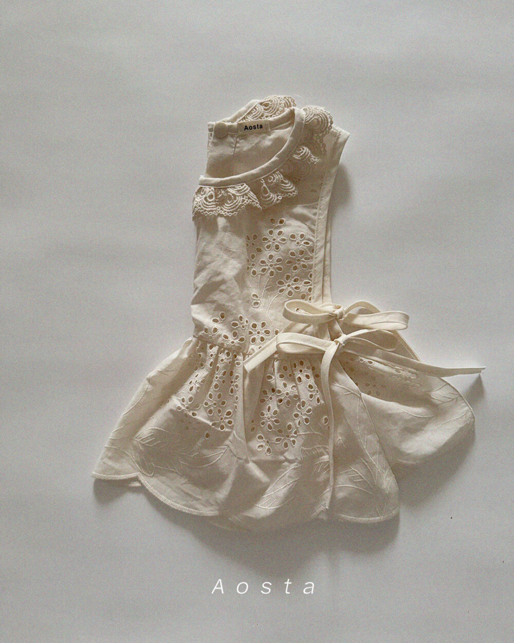 면레이스베스트 3 <b>AOSTA上衣</b>Spring 레이스 코튼 블라우스 FREE