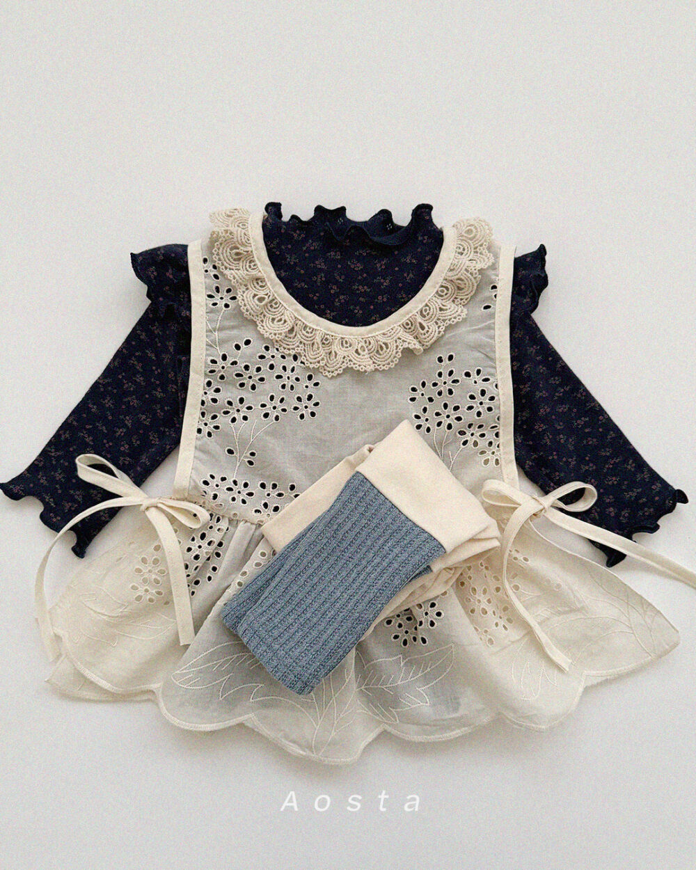 면레이스베스트10 <b>AOSTA上衣</b>Spring 레이스 코튼 블라우스 FREE