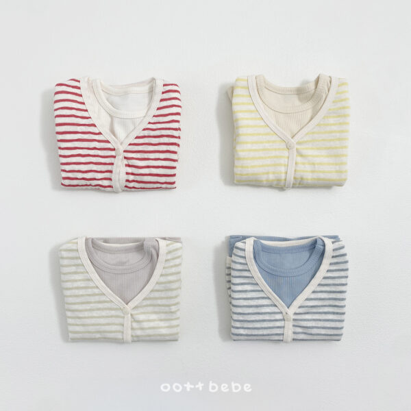 01 <b>OOTTBEBE套裝</b>Summer 페일리단가라가디건세트 75-120cm