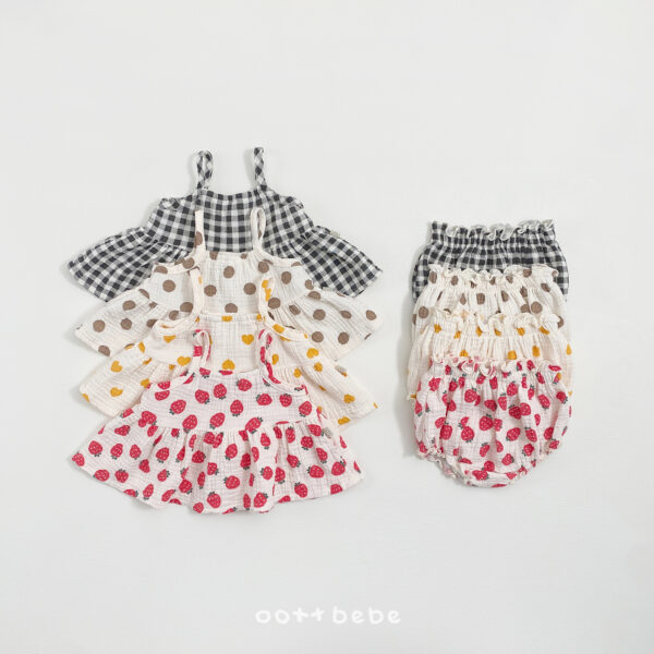 01 <b>|BABY| OOTTBEBE套裝</b>Summer 토핑블루머세트 0-12M