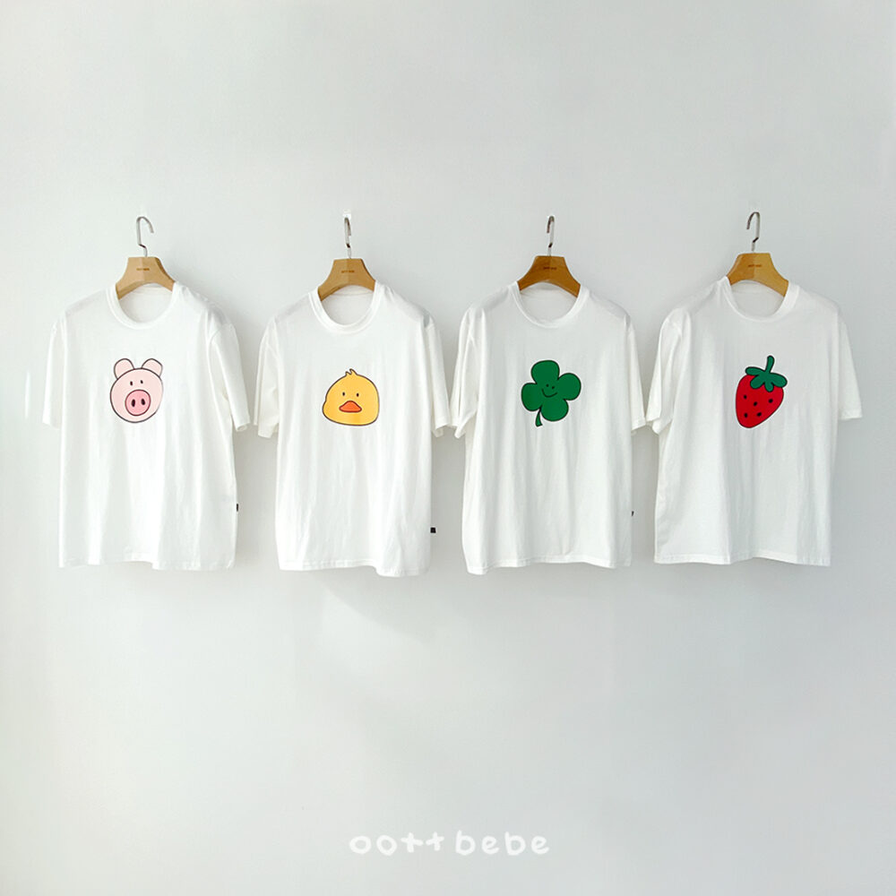 <b>OOTTBEBE親子裝</b>Summer해피프렌즈티셔츠 75-120cm