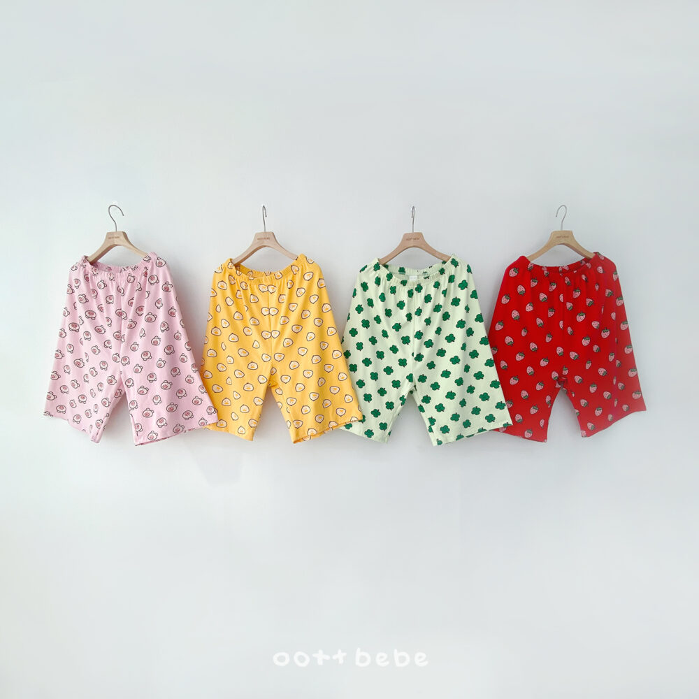 <b>OOTTBEBE親子裝</b>Summer해피프렌즈바지 75-120cm