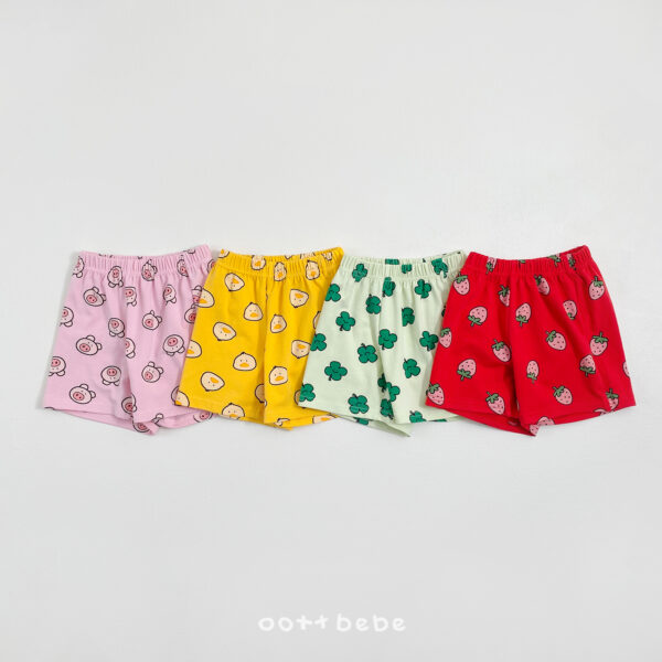 01 <b>OOTTBEBE親子裝</b>Summer해피프렌즈바지 75-120cm