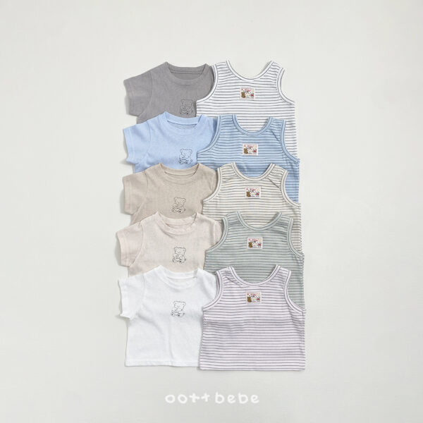 01 <b>|BABY| OOTTBEBE上衣</b>Summer 샤베트1+1티셔츠 0-12M