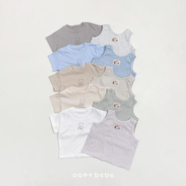 01 <b>OOTTBEBE上衣</b>Summer 샤베트1+1티셔츠 75-120cm