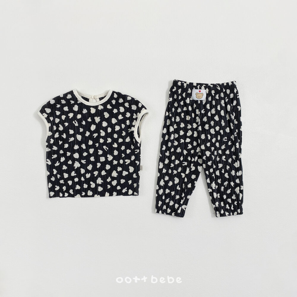 <b>OOTTBEBE套裝</b>Summer 쁘띠호피플리츠상하복 75-120cm