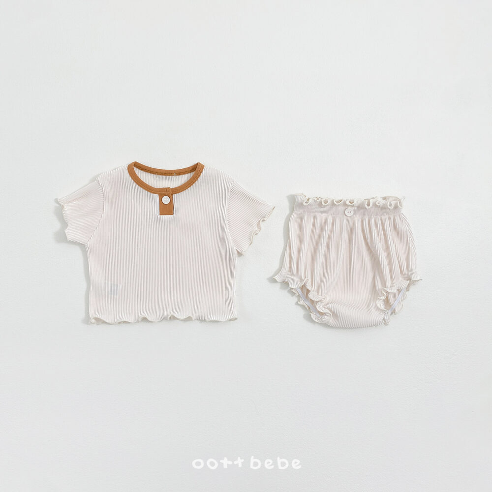 <b>｜BABY｜ OOTTBEBE套裝</b>Summer 바비플리츠블루머세트 0-12M