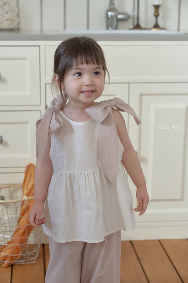 <b>Bebe nine 上衣 </b>Summer 로엔 리본 블라우스 70-120cm