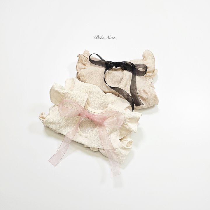 12 <b>|BABY |Bebe nine 連身衣</b>Summer 쁘띠 프릴 리본 슈트 70-100cm