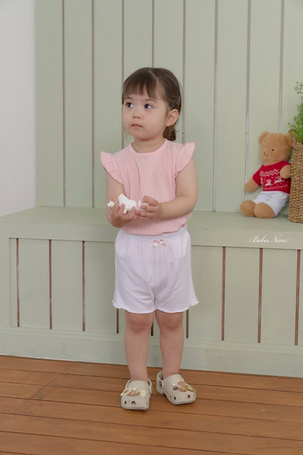 <b>Bebe nine褲子</b>Summer 스판 프릴 레깅스 70-120cm