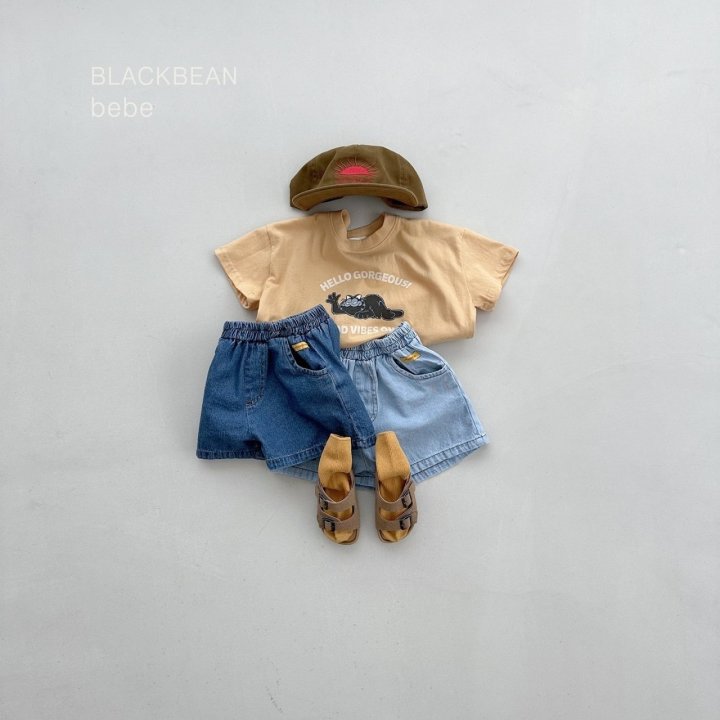 3 <b>Black bean褲子</b>Summer 플레이 청팬츠 80-120cm