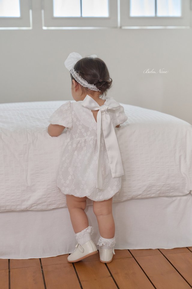 4 <b>|BABY |Bebe nine 連身衣</b>Summer 샤인 리본 슈트 70-100cm