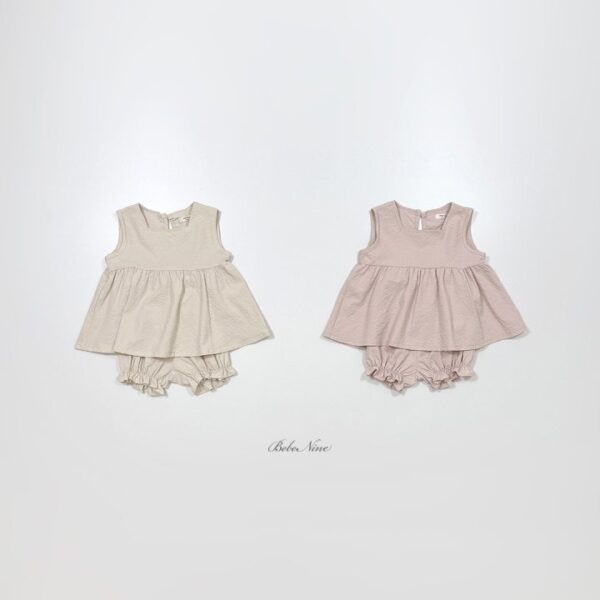 6 <b>|BABY |Bebe nine 套裝</b>Summer 엣지 스퀘어 블루머 세트 70-100cm