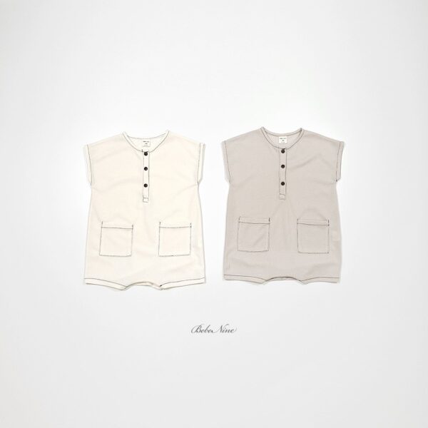 6 <b>|BABY |Bebe nine 連身衣</b>Summer 라인 포켓 슈트 70-100cm